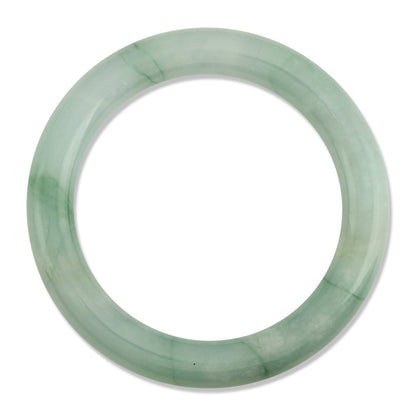 GREEN JADEITE JADE CYLINDRICAL BANGLE 57.8MM UPC #135048