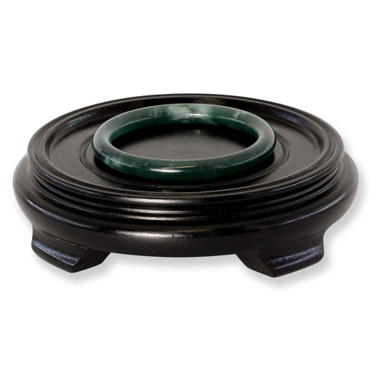 Small Guatemalan Dark Green Jadeite Jade Cylindrical Bangle 55.9MM | UPC #397415