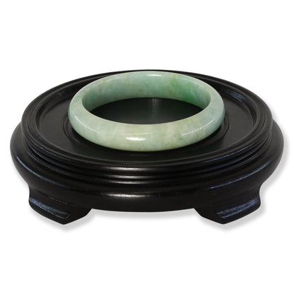 Green Jadeite Jade Half Round Bangle 61.8MM | UPC #145641