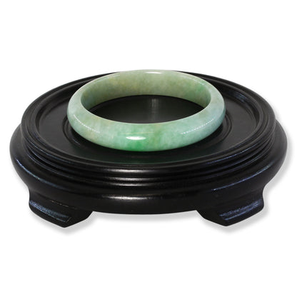 Green Jadeite Jade Half Round Bangle 61.8MM | UPC #145641