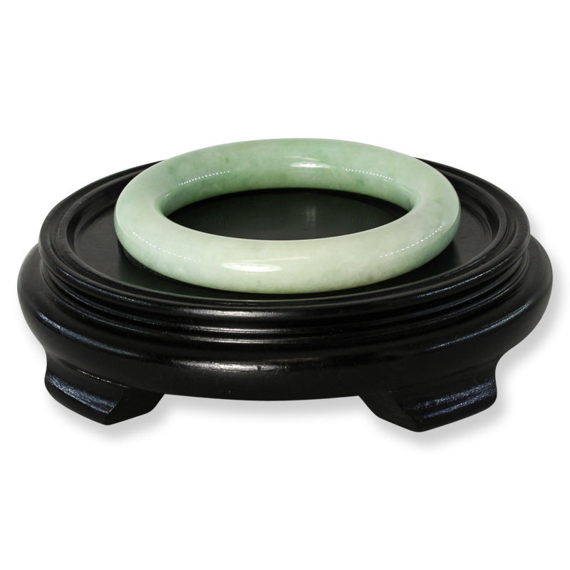 Large Green Jadeite Jade Cylindrical Bangle 61.5MM | UPC #135031