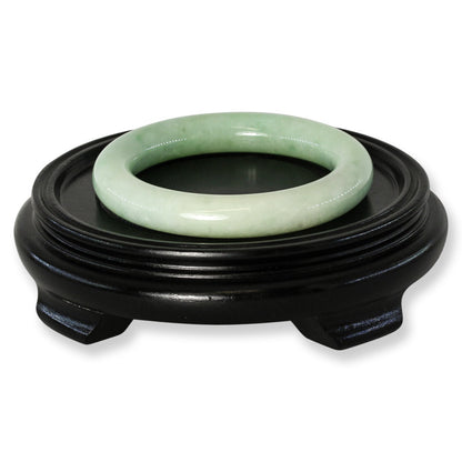 Large Green Jadeite Jade Cylindrical Bangle 61.5MM | UPC #135031