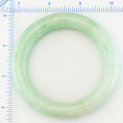 Large Green Jadeite Jade Cylindrical Bangle 61.5MM | UPC #135031