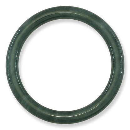 Guatemalan Blue-Green Jadeite Jade Cylindrical Bangle 61.7MM | UPC #234222
