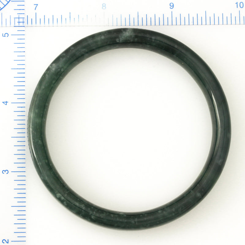 Guatemalan Jade Bangle Bracelet Blue-Green Flat Rounded 60.6MM | UPC #109315