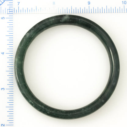 Guatemalan Jade Bangle Bracelet Blue-Green Flat Rounded 60.6MM | UPC #109315