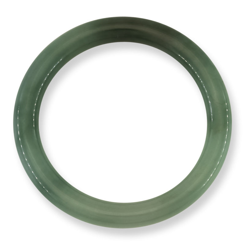 Green Jadeite Jade Cylindrical Bangle 55.8MM | UPC #280304