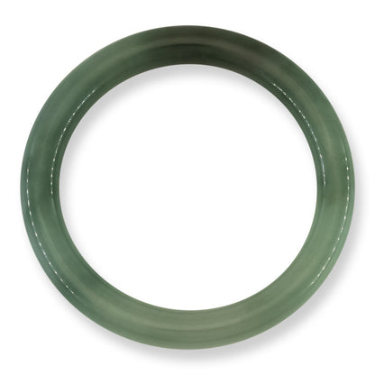 Green Jadeite Jade Cylindrical Bangle 55.8MM | UPC #280304