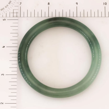Green Jadeite Jade Cylindrical Bangle 55.8MM | UPC #280304