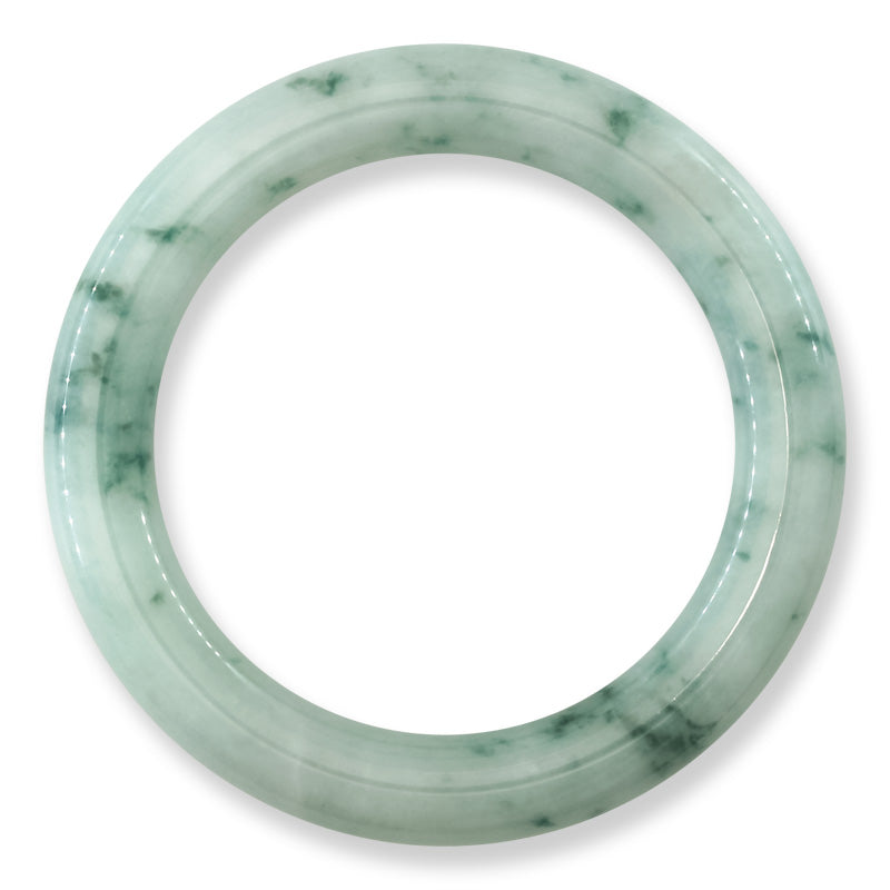 Green Jadeite Jade Cylindrical Bangle 56.7MM | UPC #248090