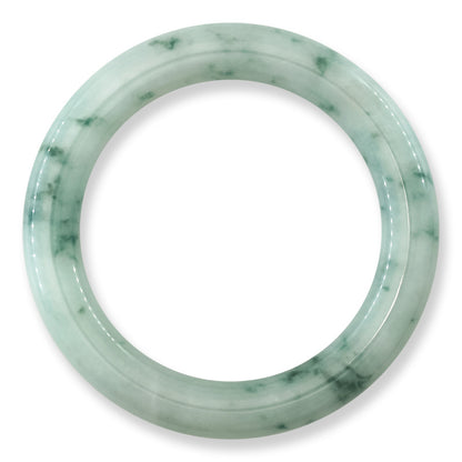 Green Jadeite Jade Cylindrical Bangle 56.7MM | UPC #248090