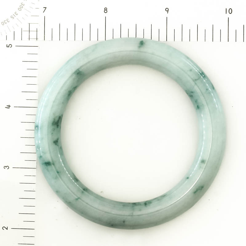 Green Jadeite Jade Cylindrical Bangle 56.7MM | UPC #248090