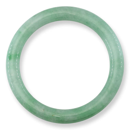 Small Green Jadeite Jade Cylindrical Bangle 54.0mm | UPC #252899
