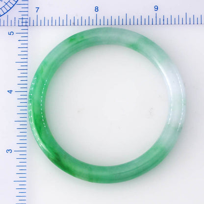 Small Green Jadeite Jade Cylindrical Bangle 51.5MM | UPC #016903