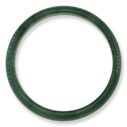 Guatemalan Translucent Blue-Green Jadeite Jade Half Round Bangle Size 60.8MM | UPC # 299078
