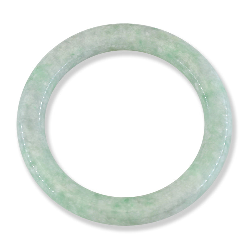 Green Jadeite Jade Cylindrical Bangle 56.6MM | UPC #401662