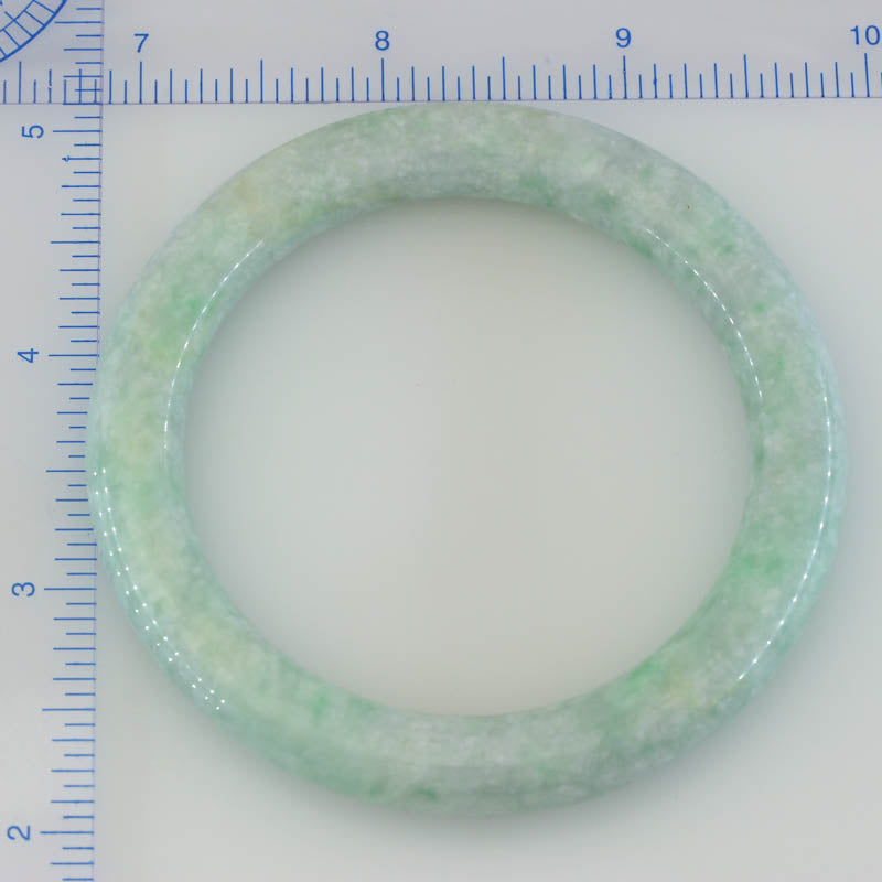 Green Jadeite Jade Cylindrical Bangle 56.6MM | UPC #401662