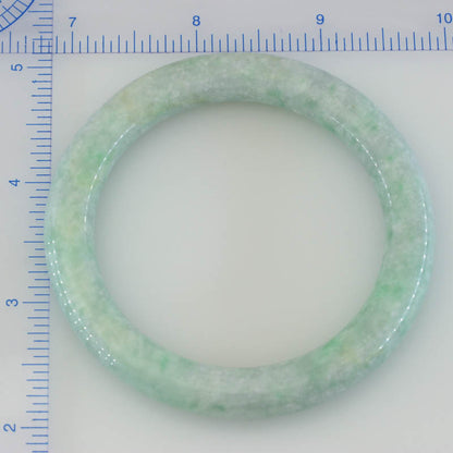 Green Jadeite Jade Cylindrical Bangle 56.6MM | UPC #401662