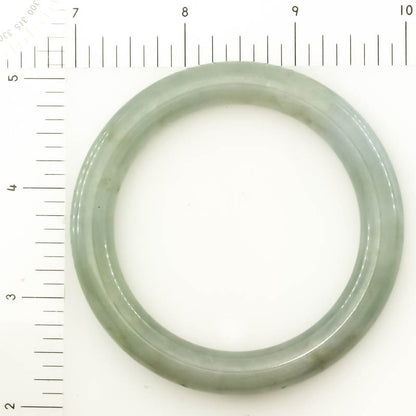 Green Jadeite Jade Cylindrical Bangle 56.3MM | UPC #377141