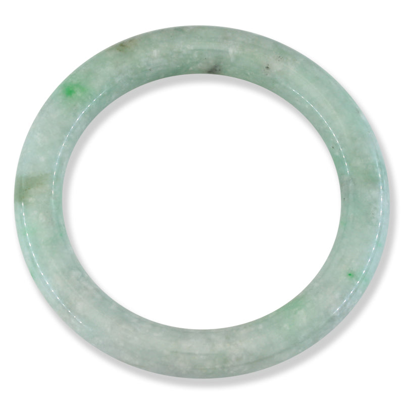 Green Jadeite Jade Cylindrical Bangle 57.8MM | UPC #372597