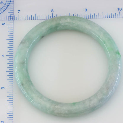 Green Jadeite Jade Cylindrical Bangle 57.8MM | UPC #372597