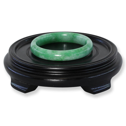 Green Jadeite Jade Half Round Bangle 55.8MM | UPC #327214