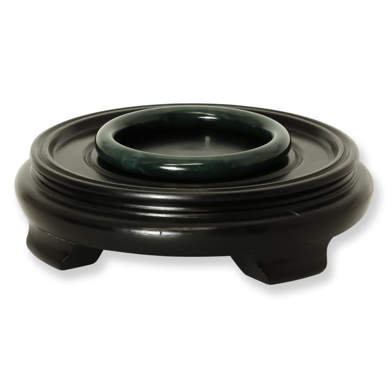 Guatemalan Dark Green Jadeite Jade Cylindrical Bangle 57.4MM | UPC #372702