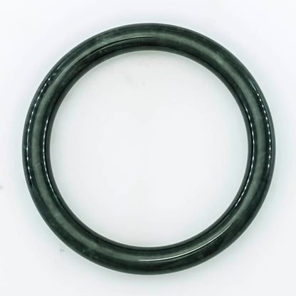 Guatemalan Dark Green Jadeite Jade Cylindrical Bangle 57.4MM | UPC #372702