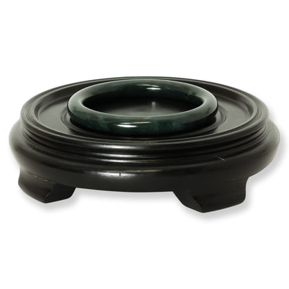 Guatemalan Dark Green Jadeite Jade Cylindrical Bangle 57.4MM | UPC # 398443