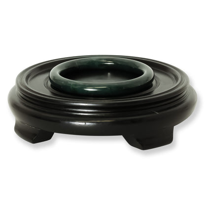 Guatemalan Dark Green Jadeite Jade Cylindrical Bangle 57.4MM | UPC # 398443