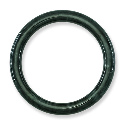 Guatemalan Dark Green Jadeite Jade Cylindrical Bangle 57.4MM | UPC # 398443