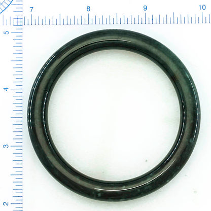 Guatemalan Dark Green Jadeite Jade Cylindrical Bangle 58+MM | UPC # 398436