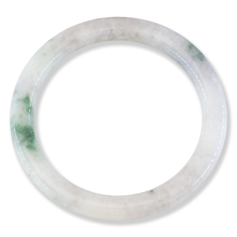Green Jadeite Jade Cylindrical Bangle 58.6MM | UPC #379008