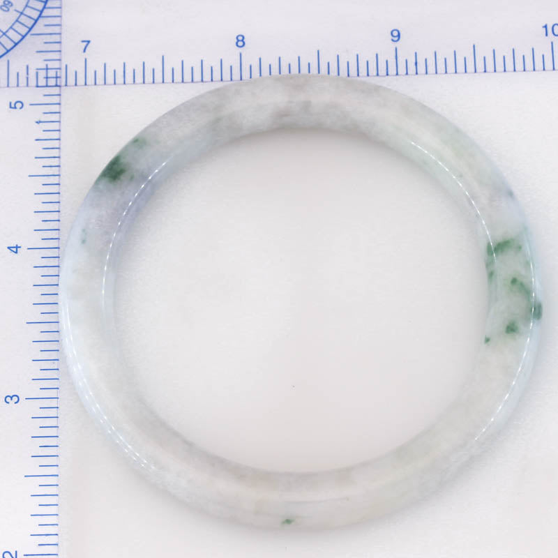 Green Jadeite Jade Cylindrical Bangle 58.6MM | UPC #379008