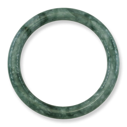Guatemalan Green Jadeite Jade Cylindrical Bangle 59.5MM | UPC #030046