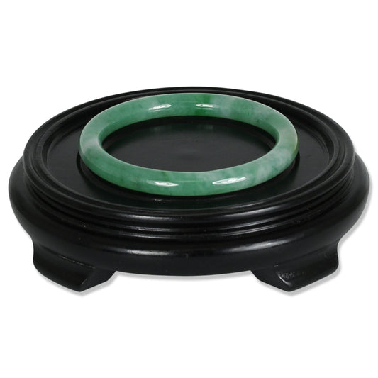 Fine Green Jadeite Jade Cylindrical Bangle 64.5MM | UPC #391307