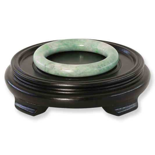 Green Jadeite Jade Cylindrical Bangle 56.4MM | UPC #406957