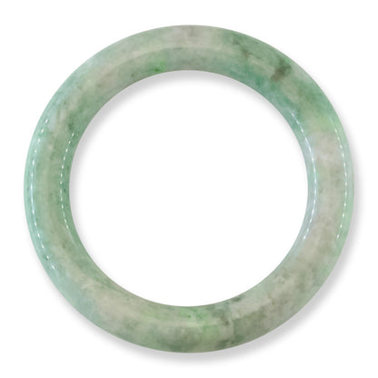 Green Jadeite Jade Cylindrical Bangle 56.4MM | UPC #406957