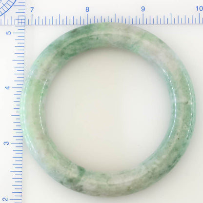 Green Jadeite Jade Cylindrical Bangle 56.4MM | UPC #406957
