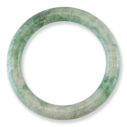 Green Jadeite Jade Cylindrical Bangle 61.0MM | UPC #406940