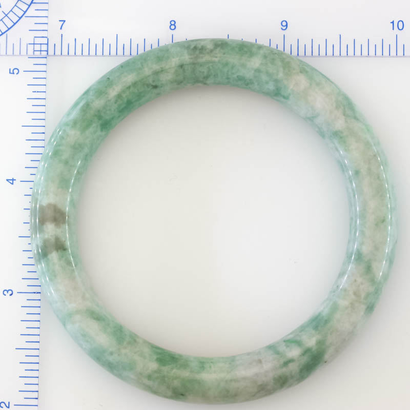 Green Jadeite Jade Cylindrical Bangle 61.0MM | UPC #406940