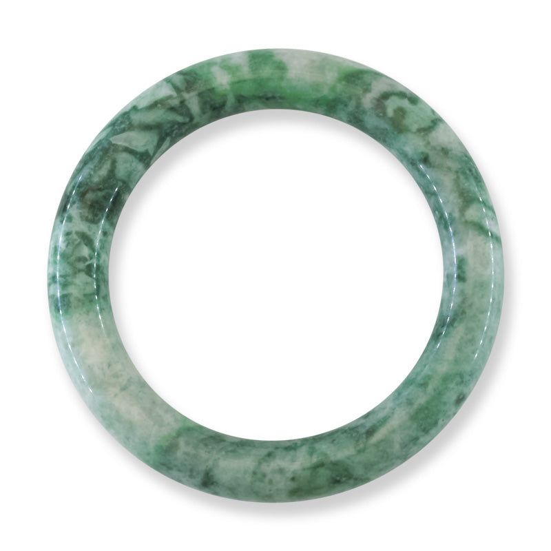 Green Jadeite Jade Cylindrical Bangle 52.0MM | UPC #406933