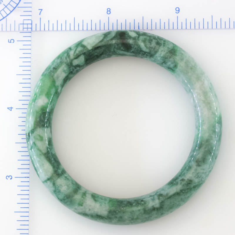 Green Jadeite Jade Cylindrical Bangle 52.0MM | UPC #406933