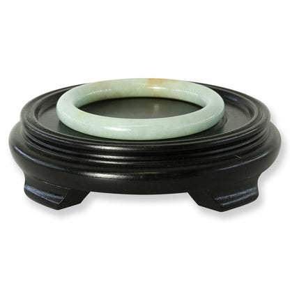 Large Green and Red Jadeite Jade Cylindrical Bangle 63.4MM | UPC #398900