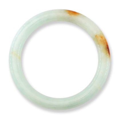 Large Green and Red Jadeite Jade Cylindrical Bangle 63.4MM | UPC #398900