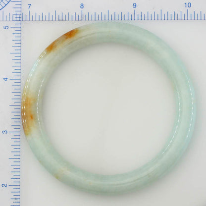 Large Green and Red Jadeite Jade Cylindrical Bangle 63.4MM | UPC #398900