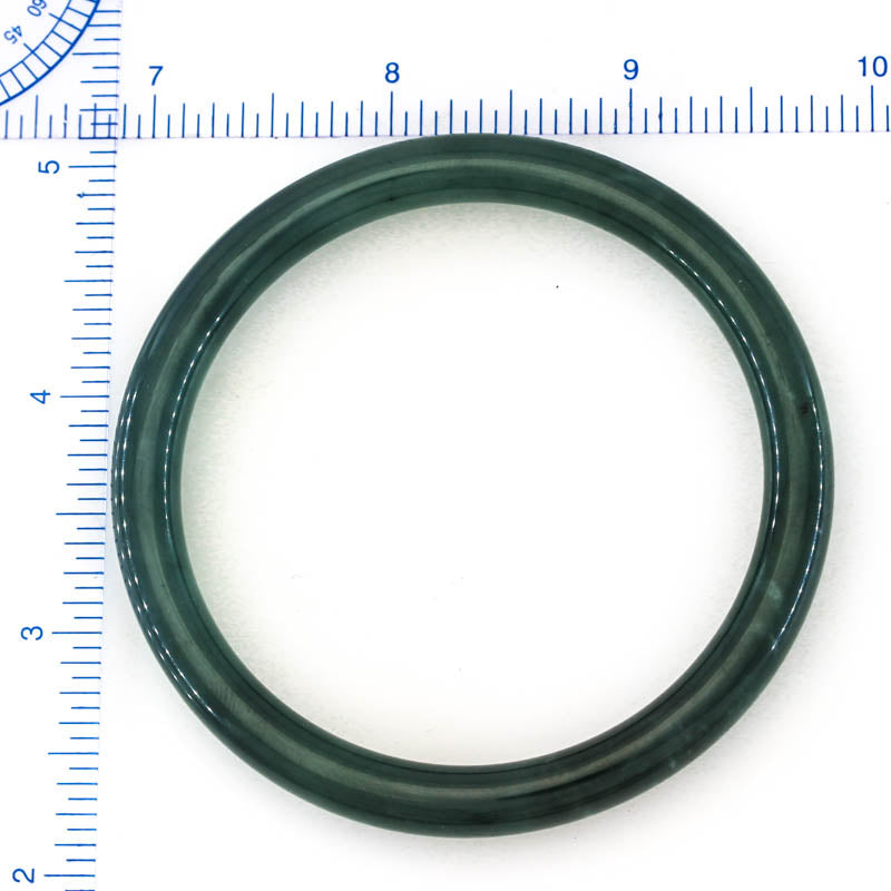Guatemalan Green Jadeite Jade Cylindrical Bangle 60.1MM | UPC #403338