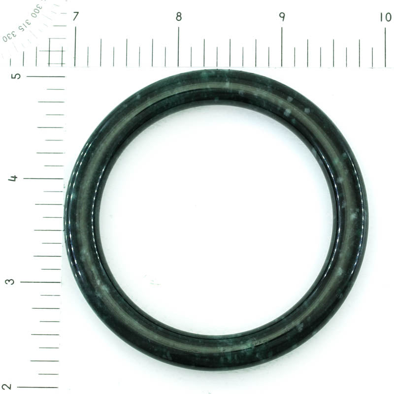 Blue-Green Jadeite Jade Cylindrical Bangle Size 55-56MM | UPC #407190