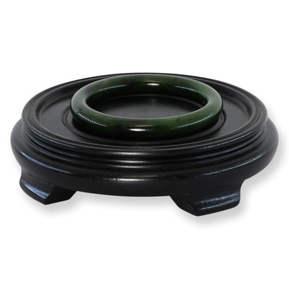 Green Nephrite Jade Cylindrical Bangle 58+MM | UPC #405837