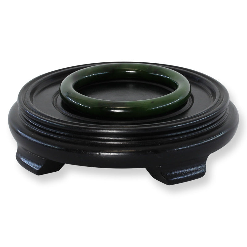 Green Nephrite Jade Cylindrical Bangle 58+MM | UPC #405837